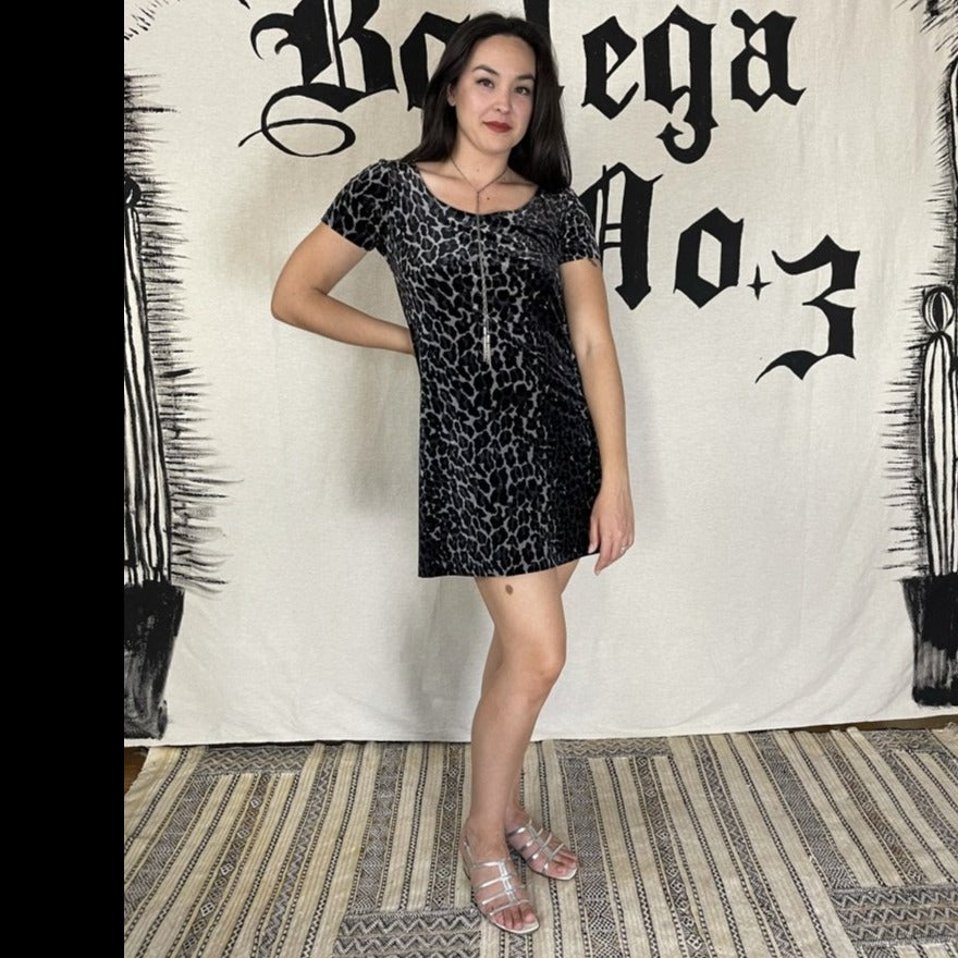 Betsey Johnson velvet leopard dress - Main Image