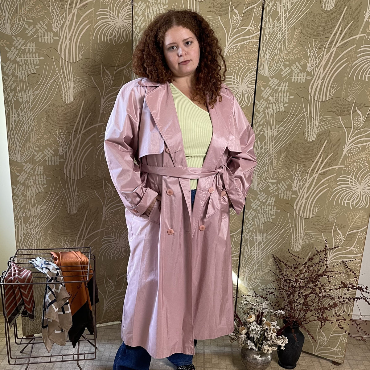 British Mist Raincoat British Mist Vintage Trench Coat Women Size