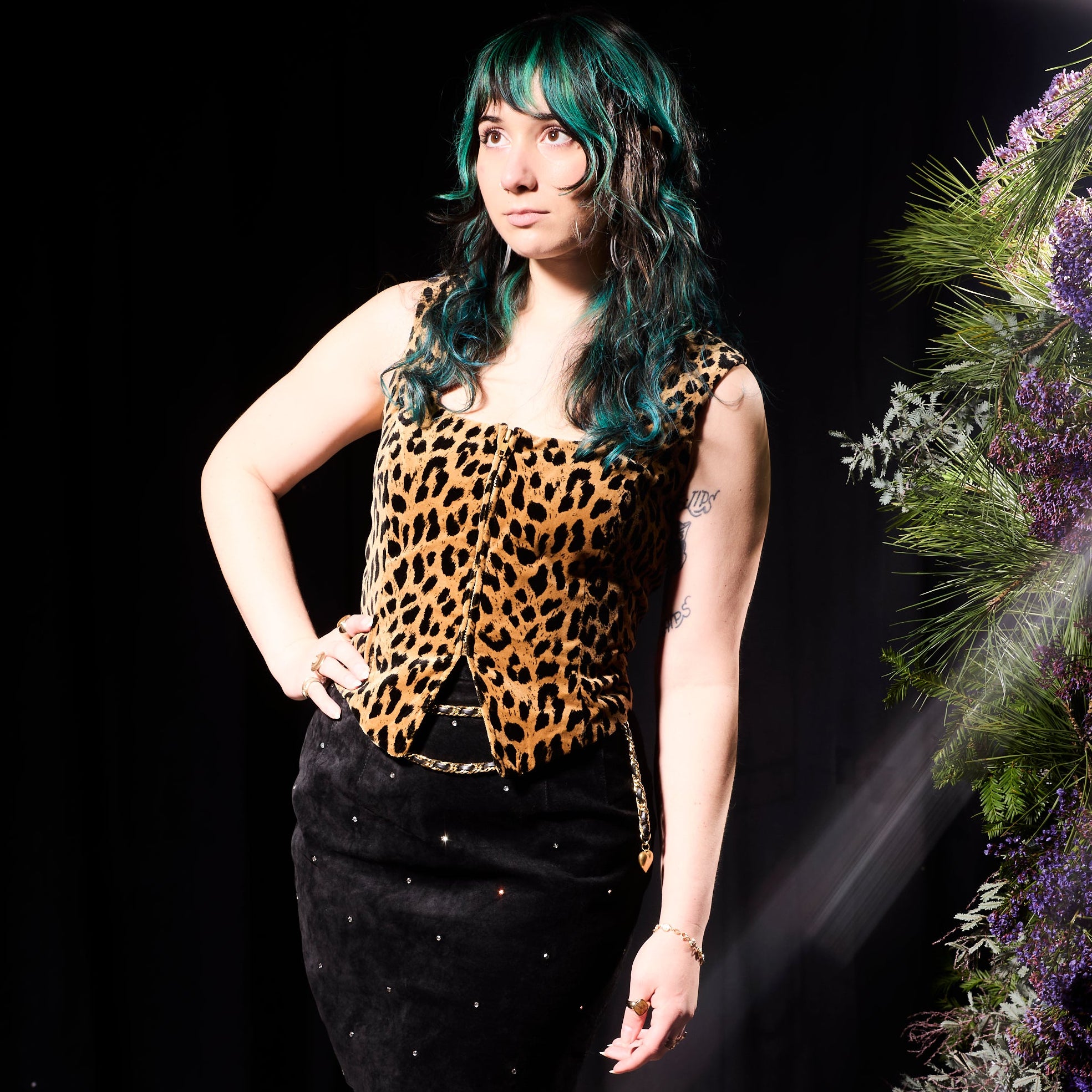 Georgiou Leopard Corset Vest