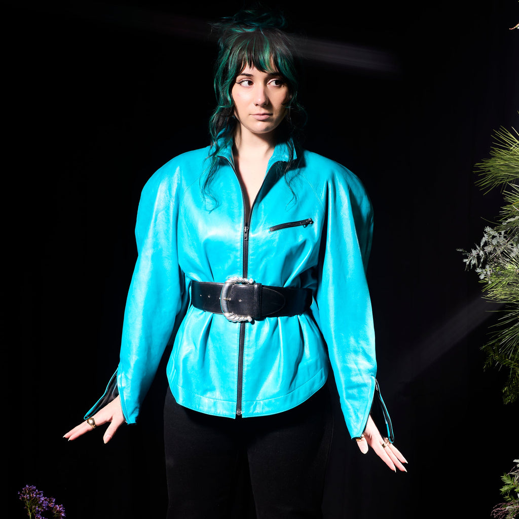 Silver Buckle Leather Belt