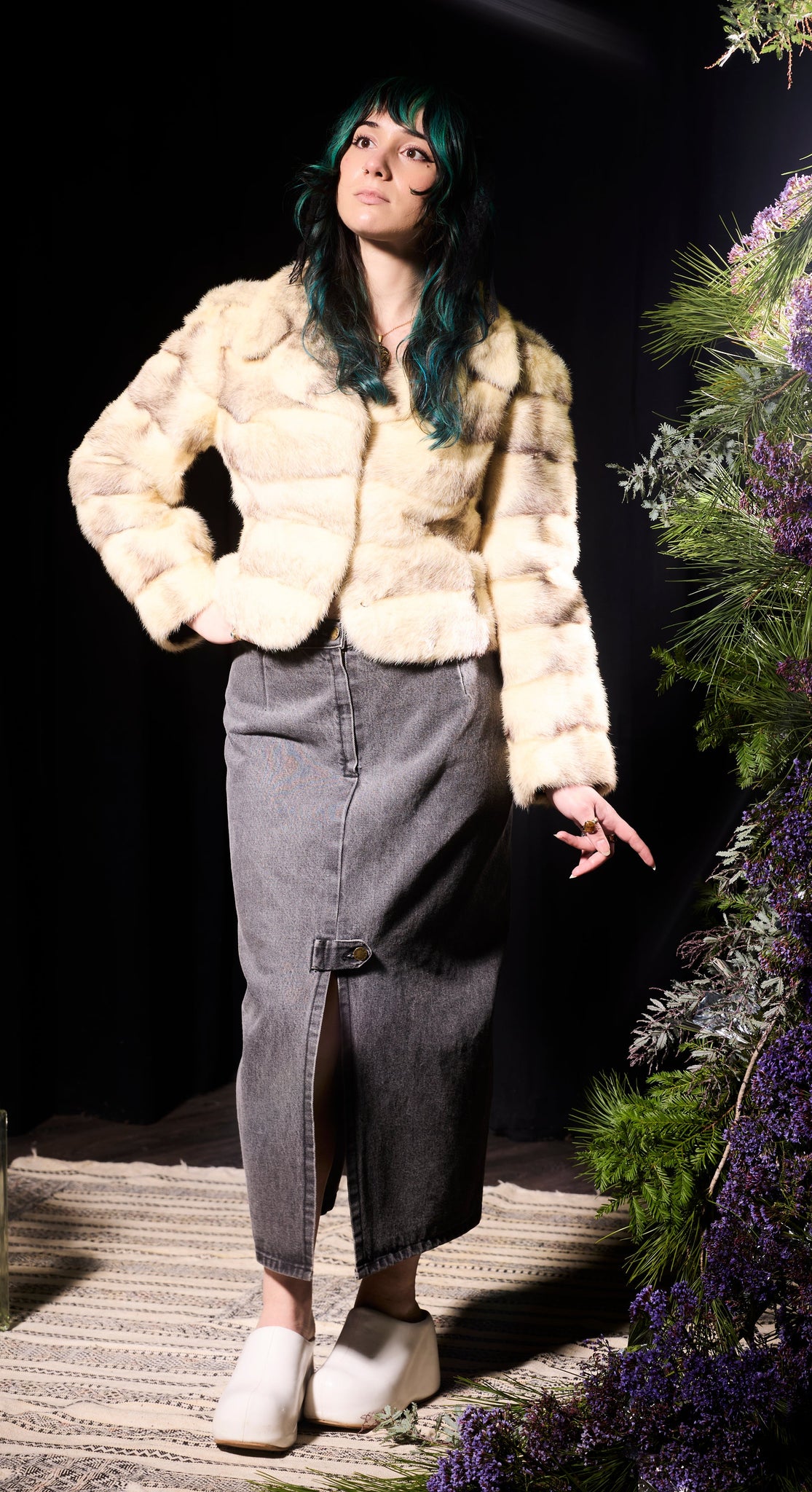 1980's Denim Midi Skirt