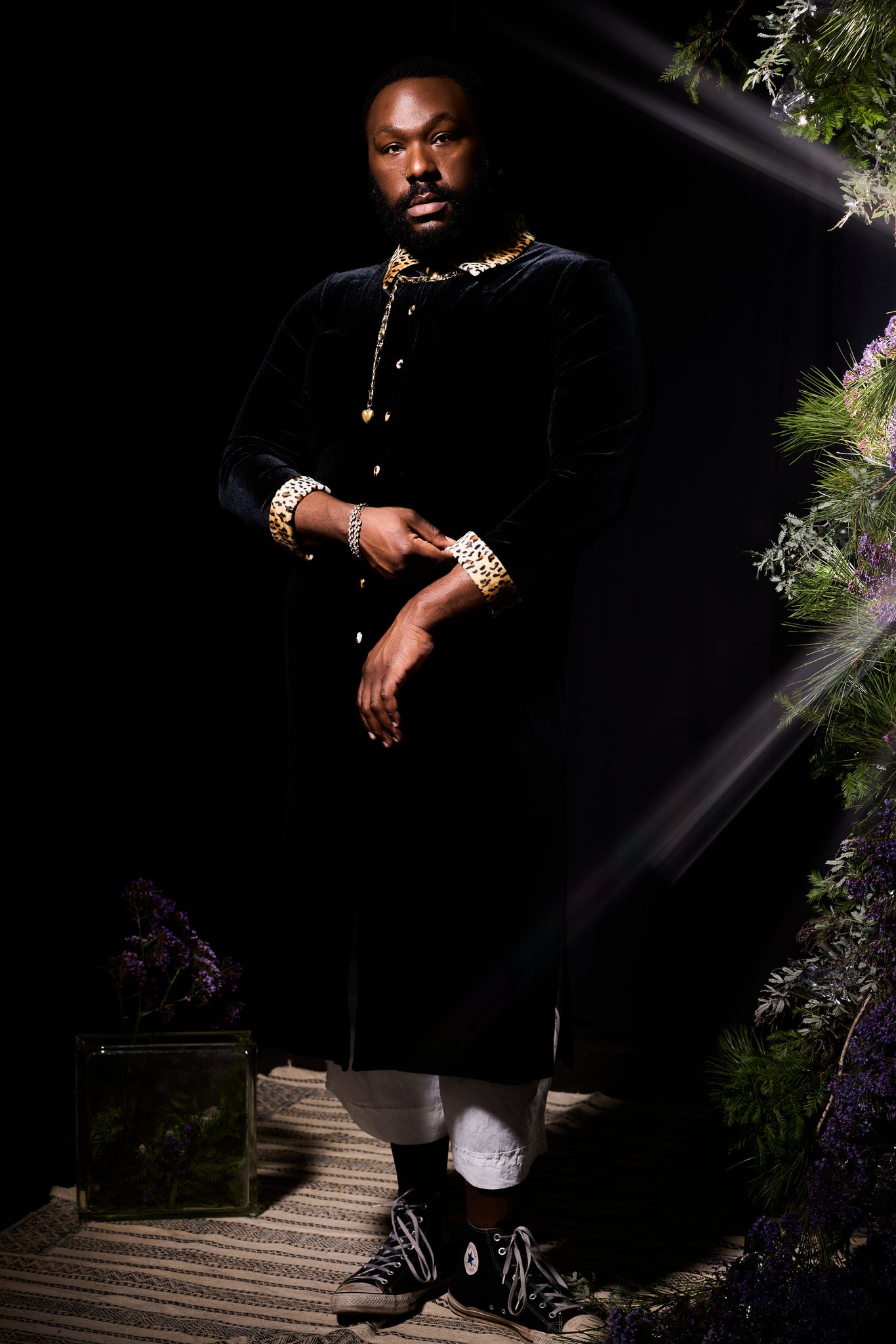 Leopard Velvet Duster