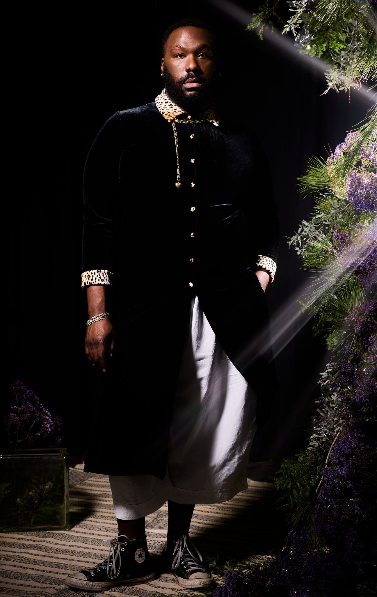 Leopard Velvet Duster