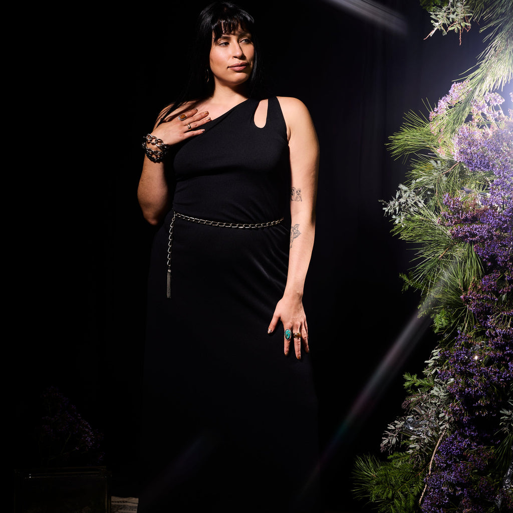 1970's Leslie Fay Cutout Dress