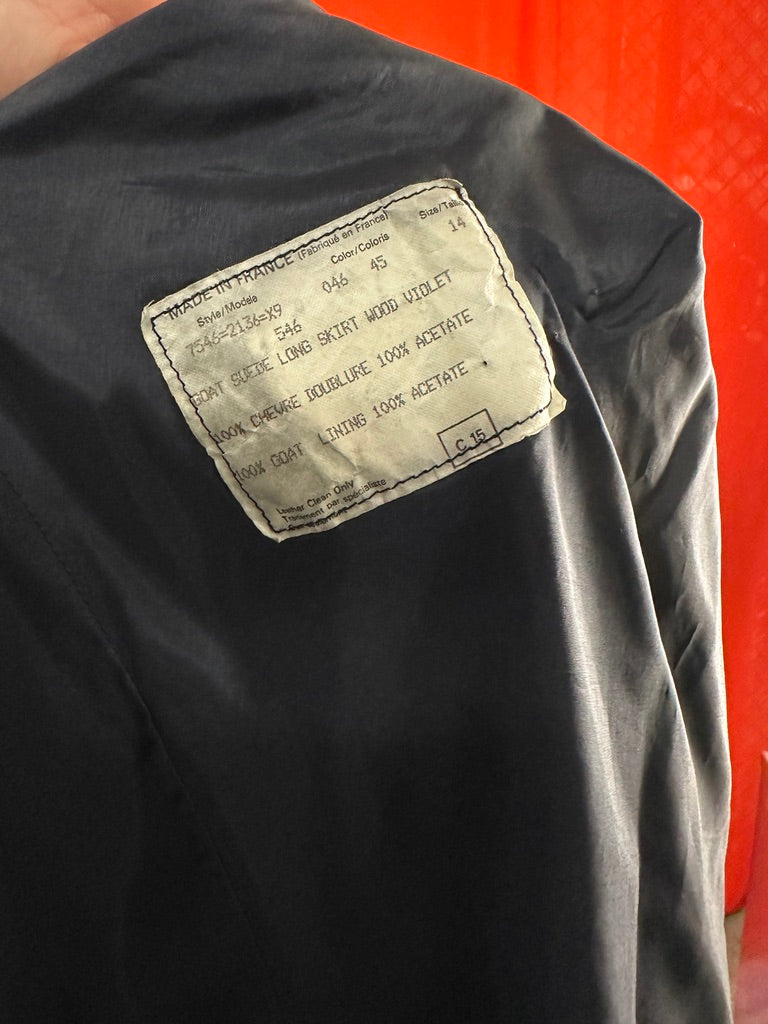 Donna Karan Suede Wrap Skirt