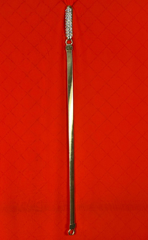 Rhinestone & Metal Stretch Belt