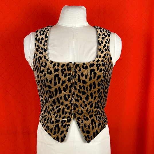 Georgiou Leopard Corset Vest
