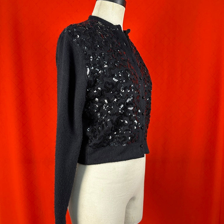 1950's Sequin Squiggle Cardigan