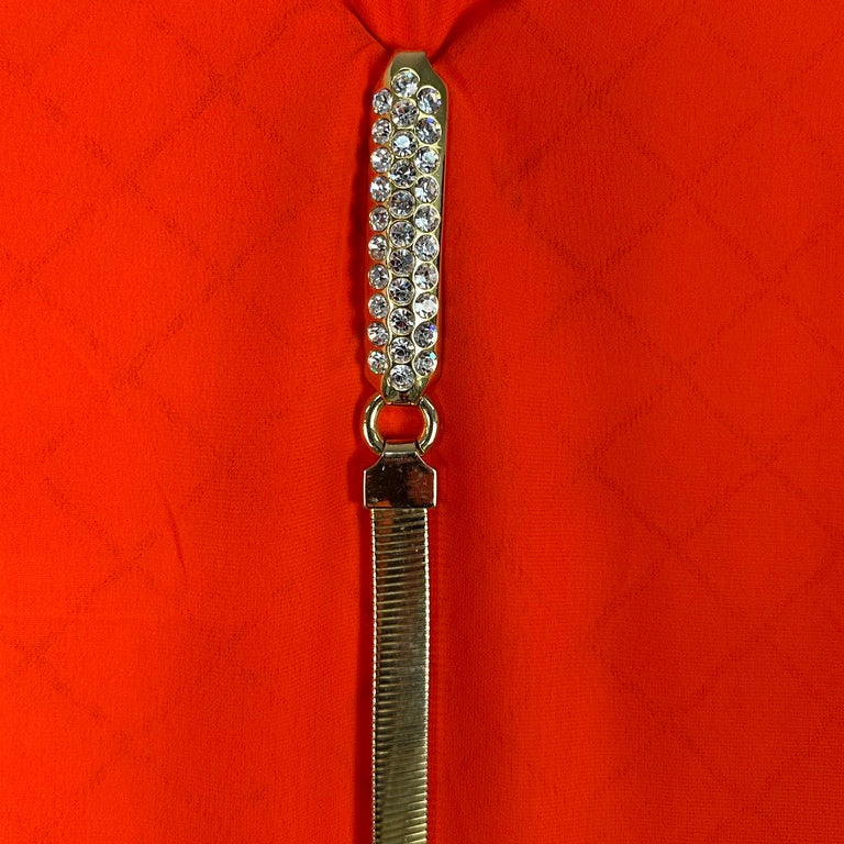 Rhinestone & Metal Stretch Belt
