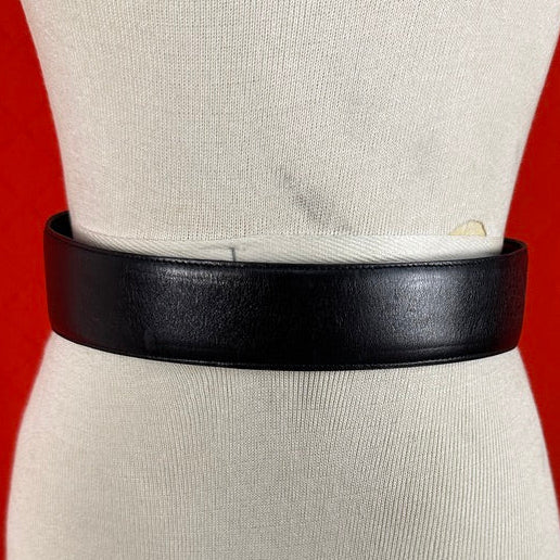 Silver Buckle Leather Belt