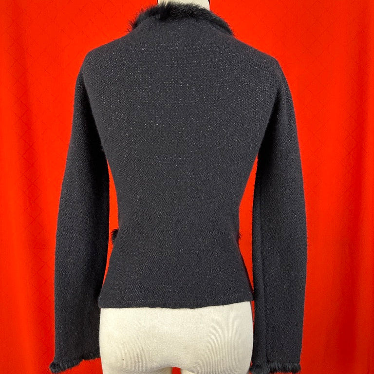 1990's Fur + Sparkle Knit