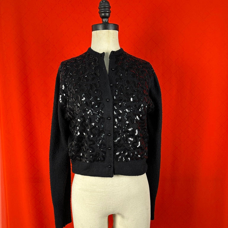 1950's Sequin Squiggle Cardigan