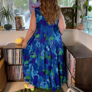 Harriet's Orchid barkcloth dress