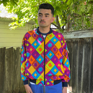 Geometric Print Windbreaker