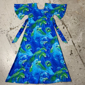 Barkcloth Wave Dress