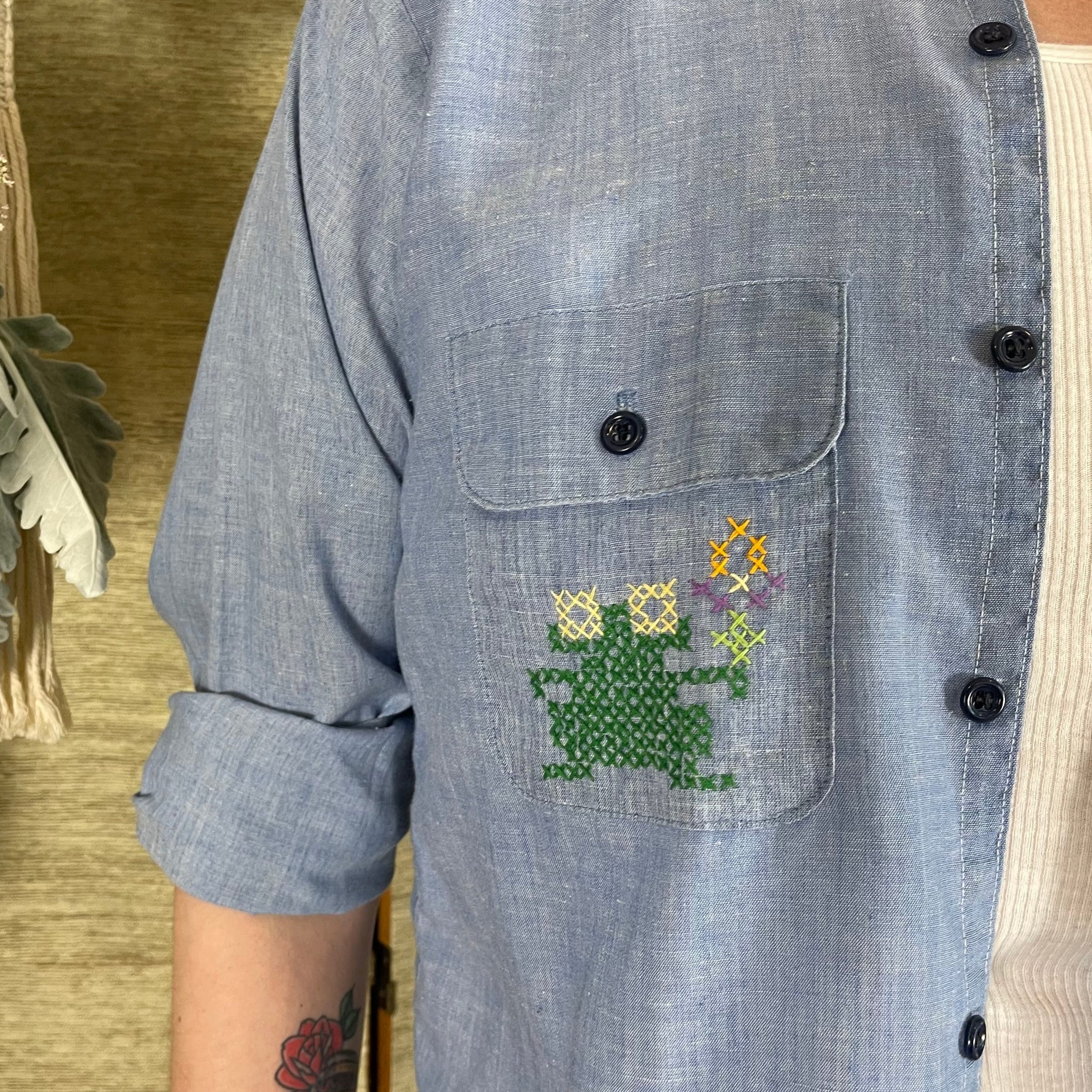 Frog Prince Chambray Button Up