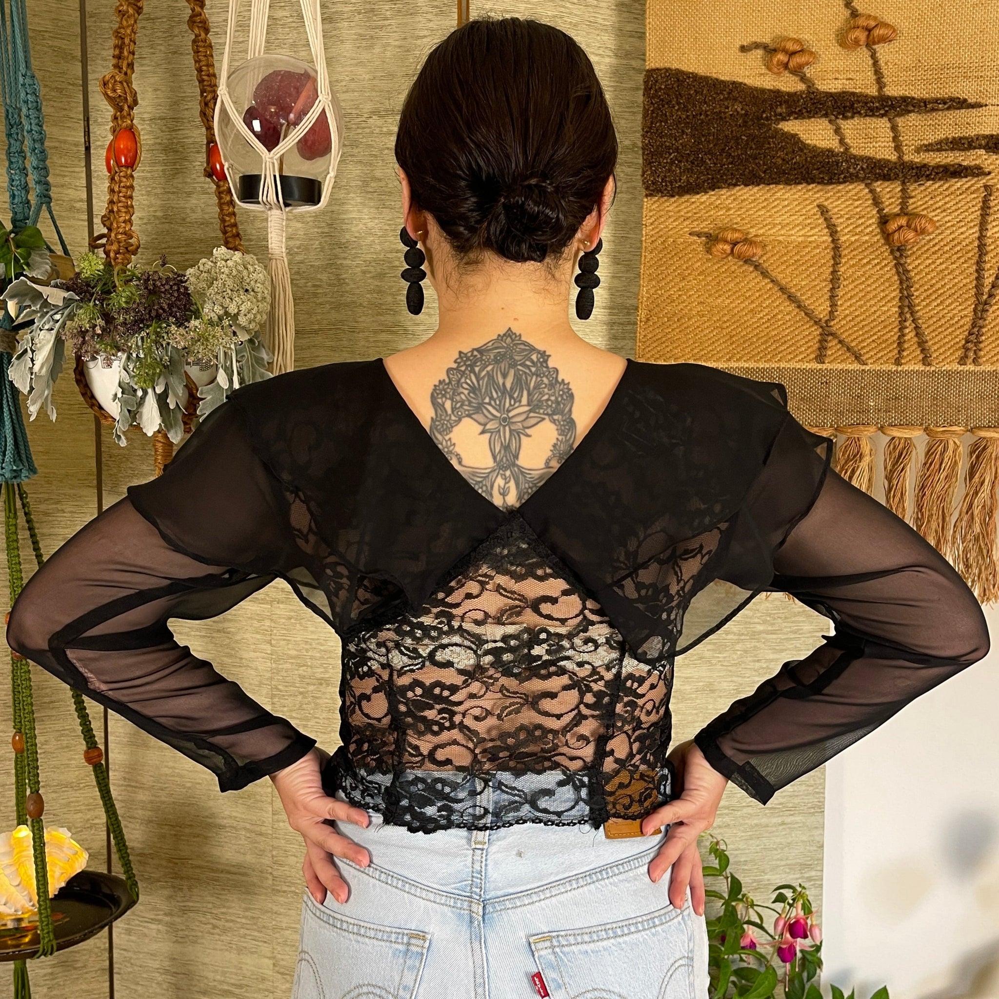 Chiffon and Lace Top