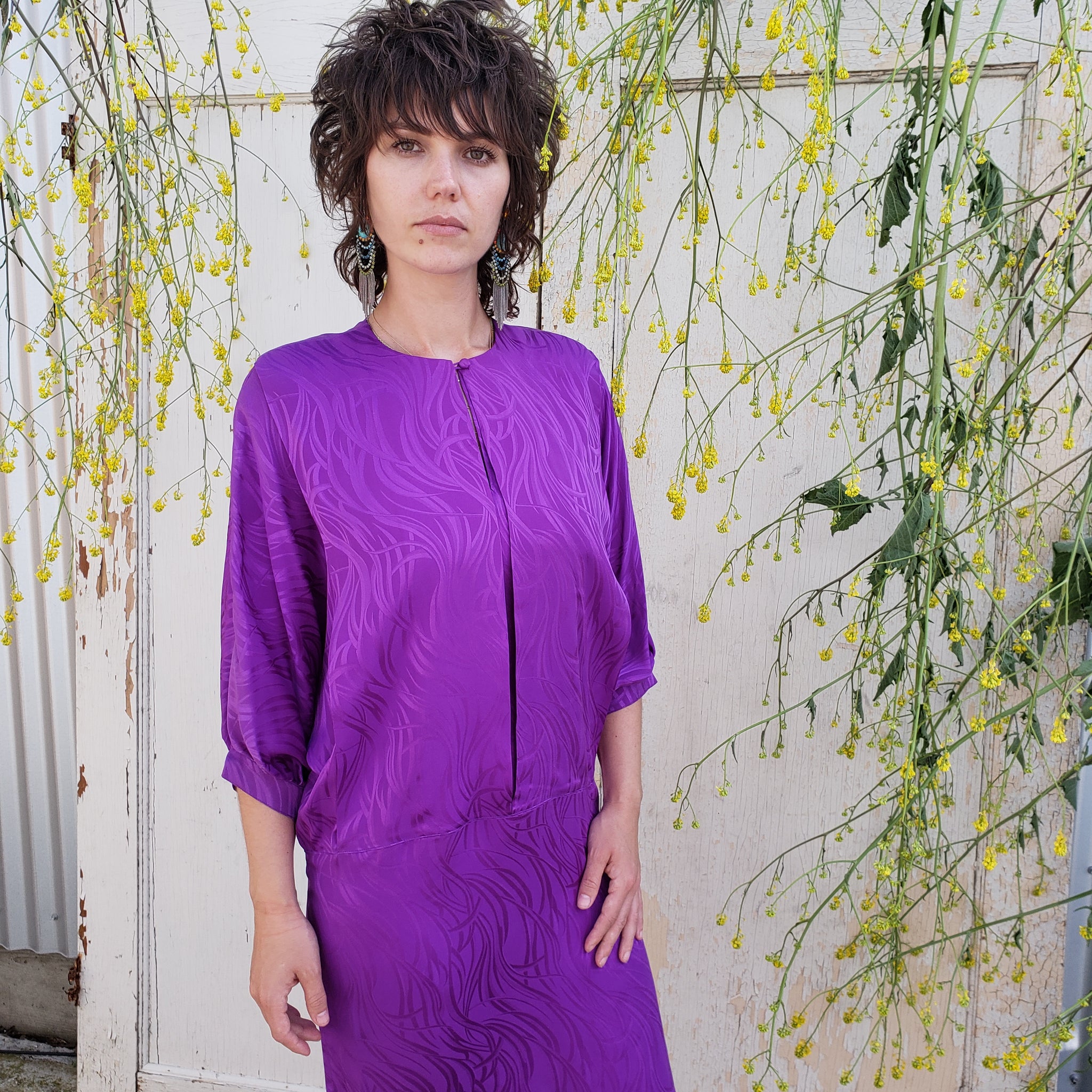 Drop waist 80s silk dress Bodega No. 3 Drop waist 80s silk dress Bodega No. 3