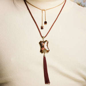 Cloisonne Enamel Butterfly Necklace