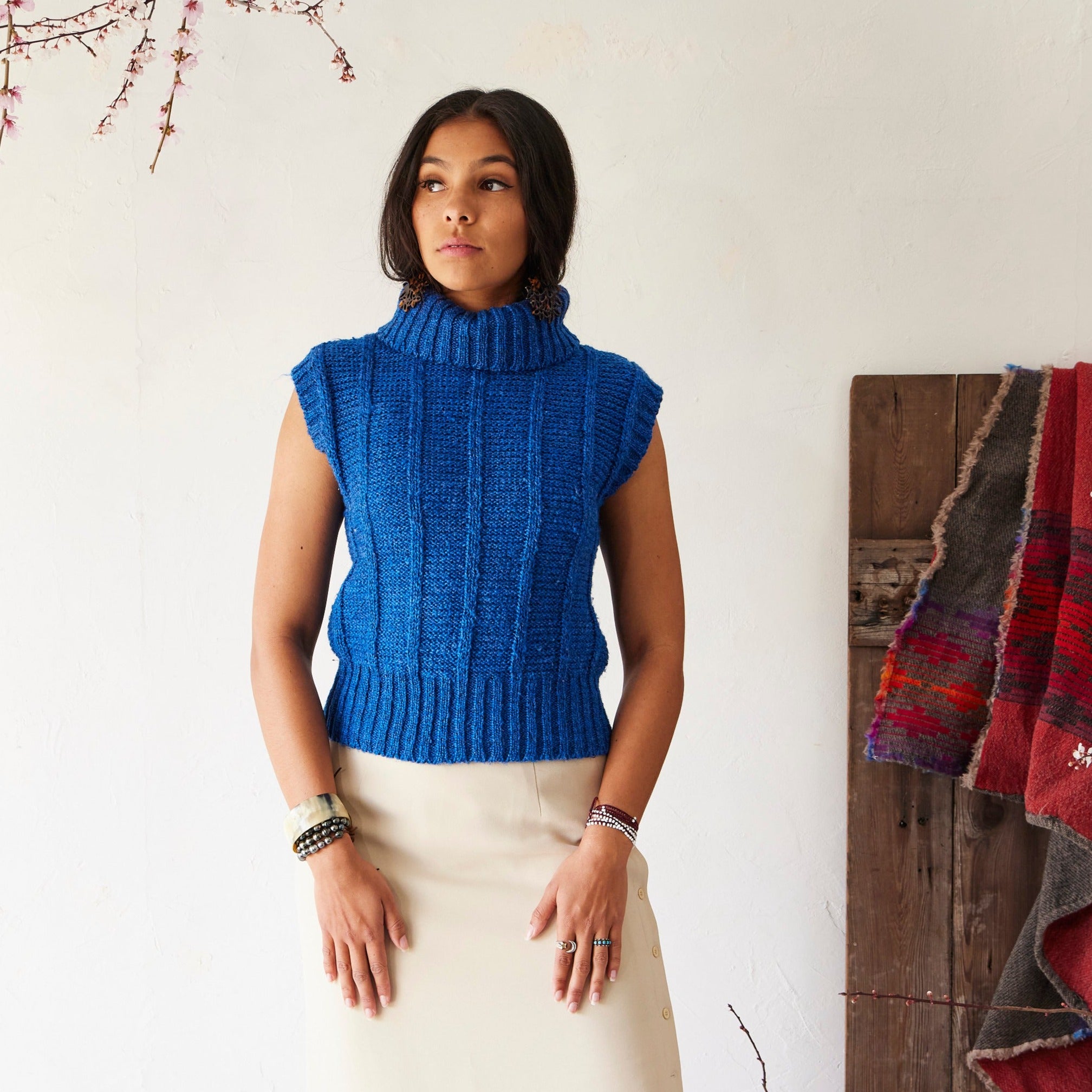 Woven Turtleneck
