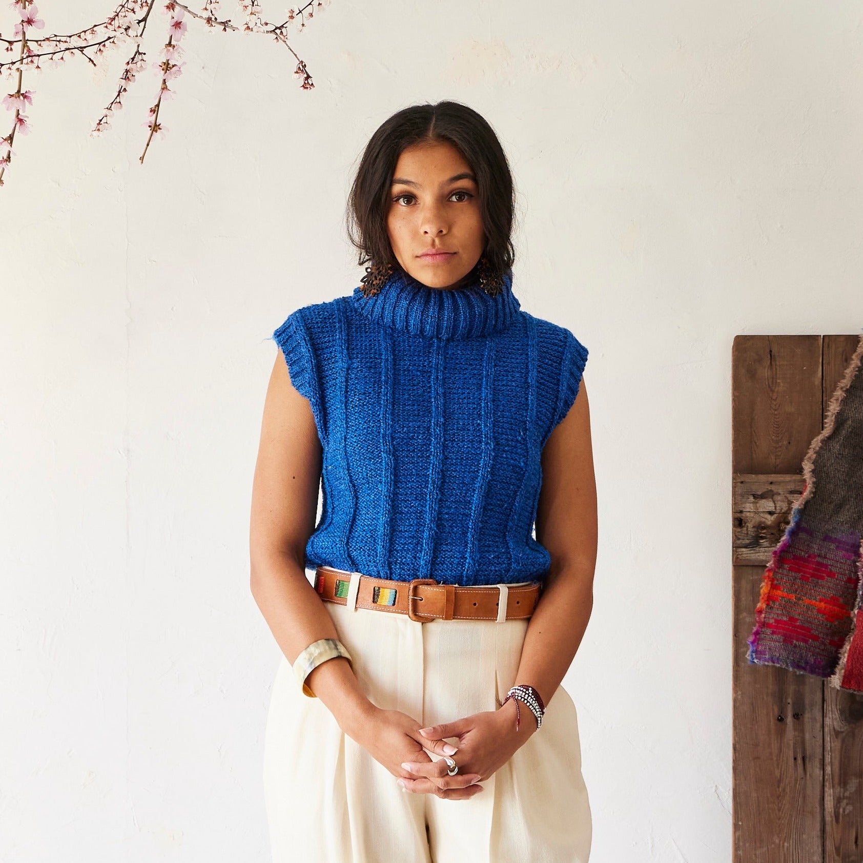 Woven Turtleneck