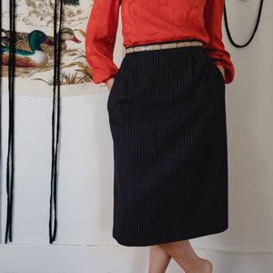 Stiped Wool Skirt Set