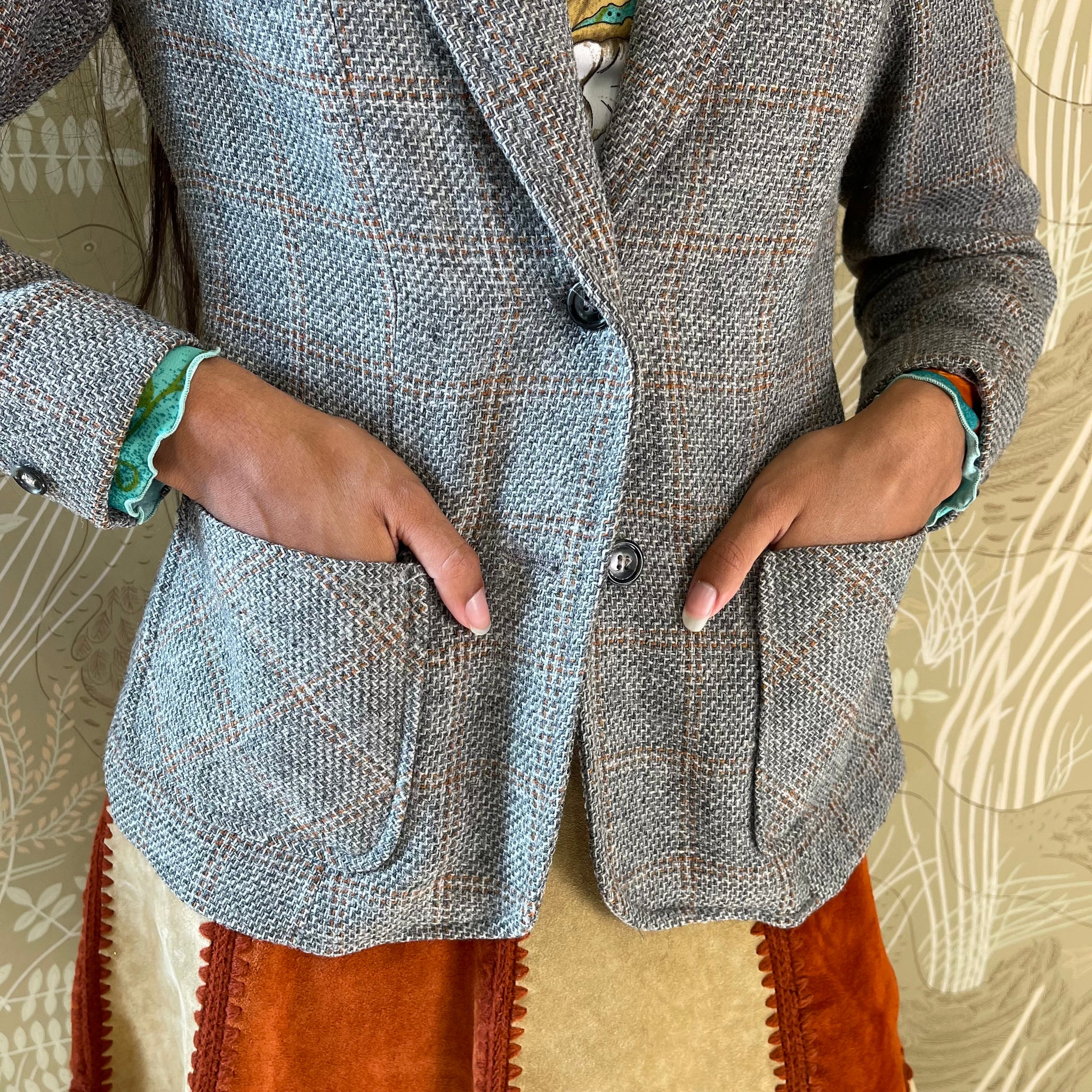 Wool blend blazer