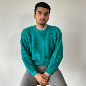 1980's chunky cable knit sweater