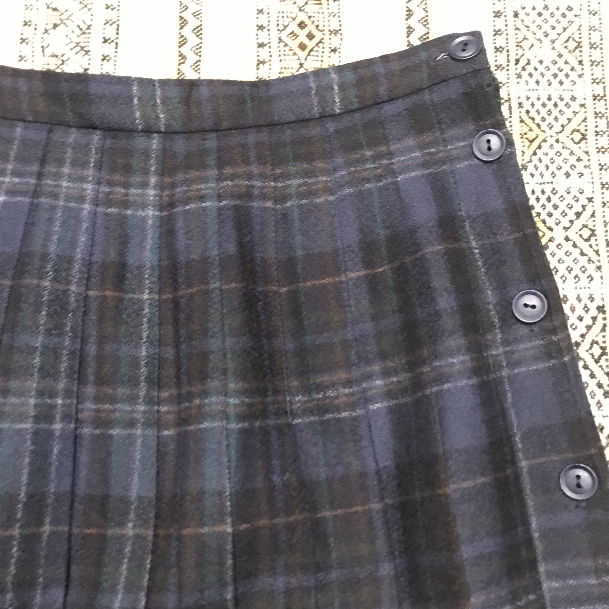 1960's Wool Pleated Skirt