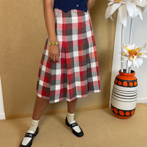 1940s Plaid Skirt