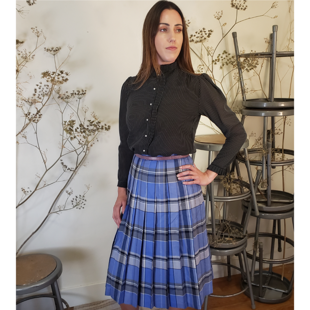 skirt, wool, pleated skirt, made in great britain, winter skirt, lightweight wool skirt 